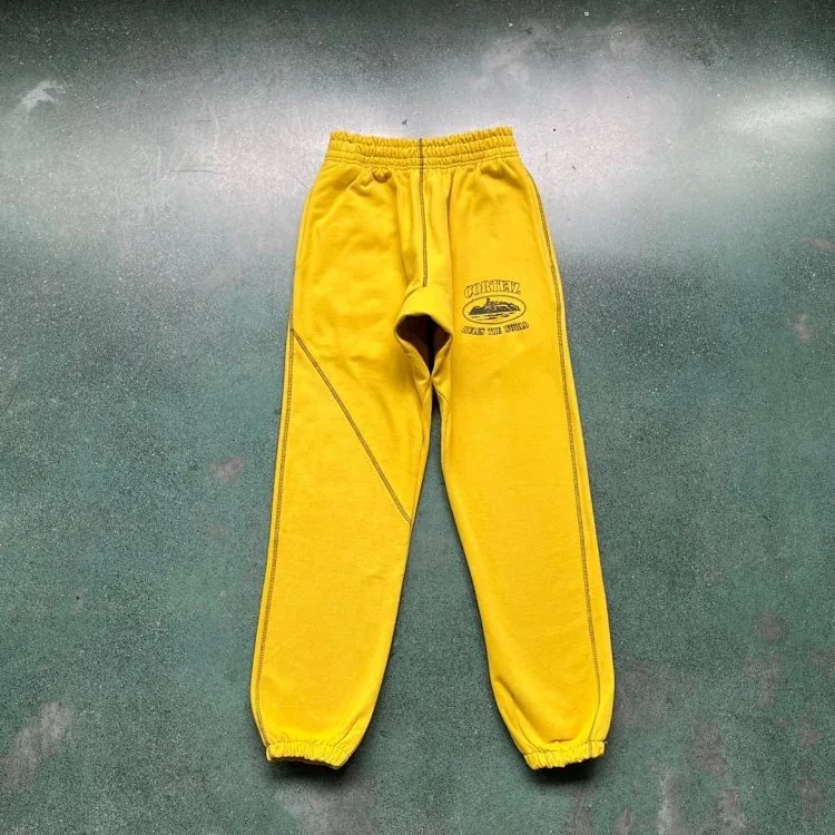 Yellow Topstitch Pants