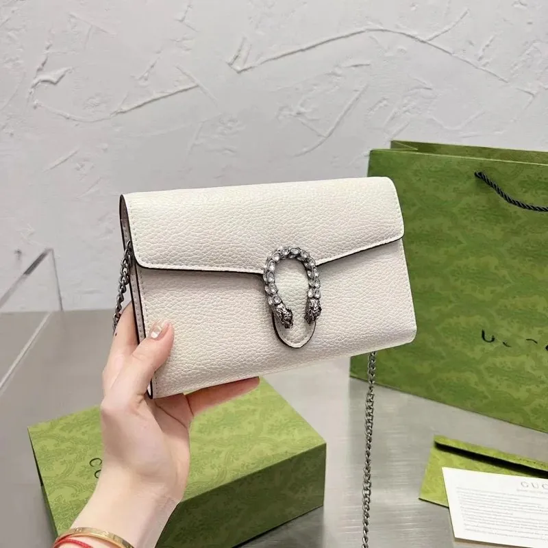 Gucci Dionysus Leather Chain Wallet Bag
