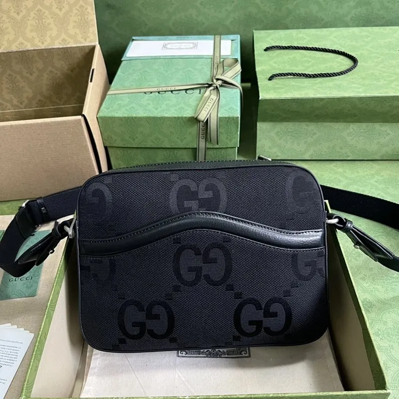 Gucci Jumbo GG Embossed Camera Bag