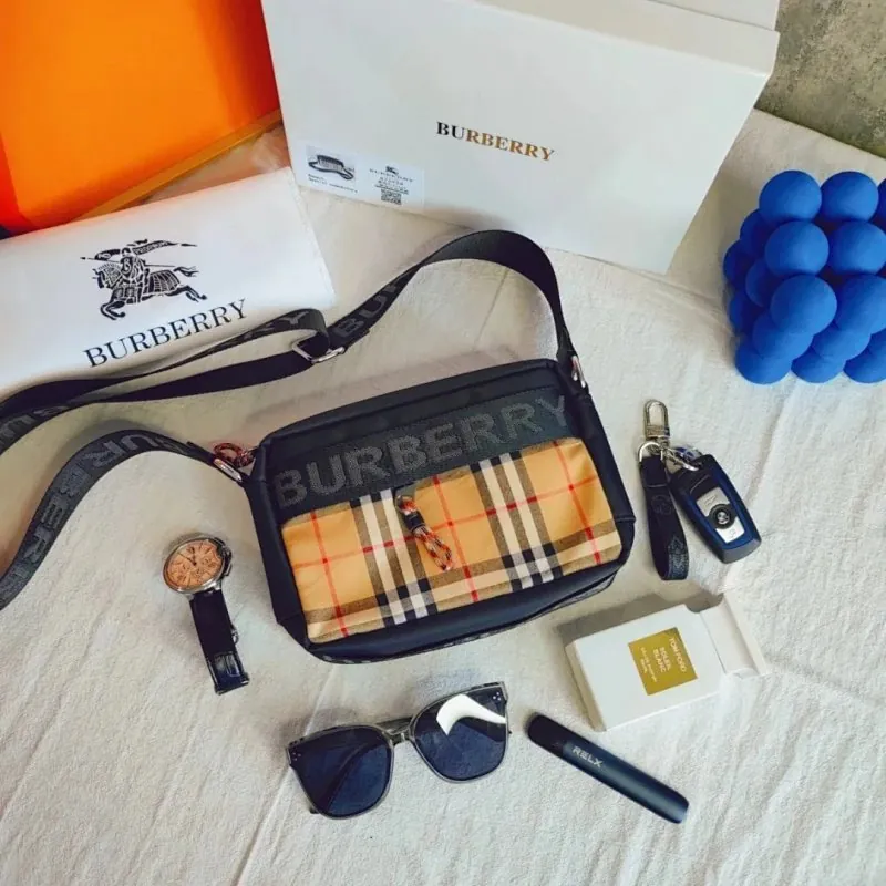 Burberry Vintage Check Camera Crossbody Bag