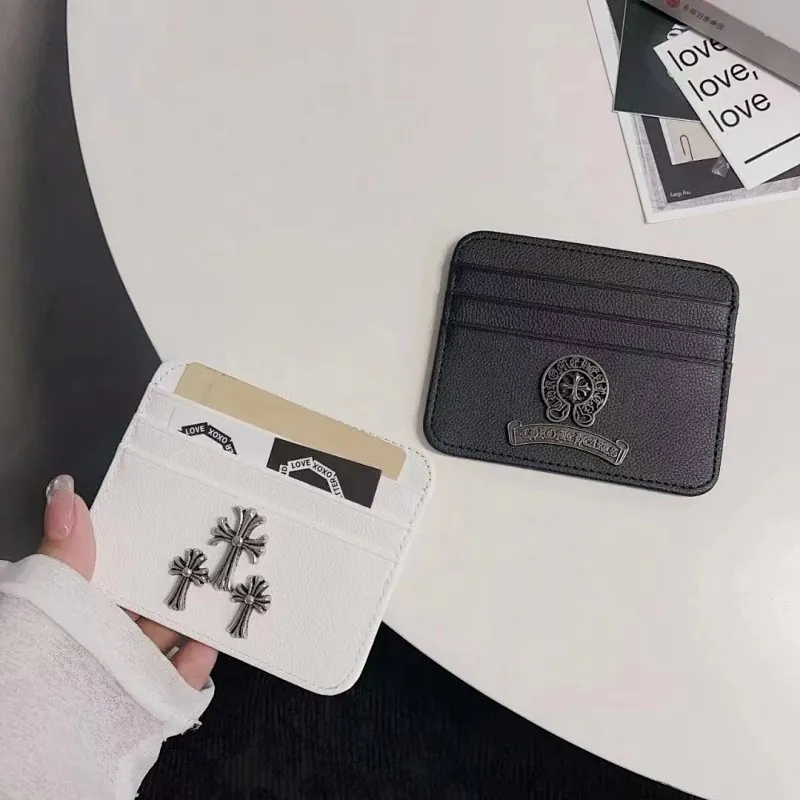 Chrome Hearts Leather Card Holder Wallet