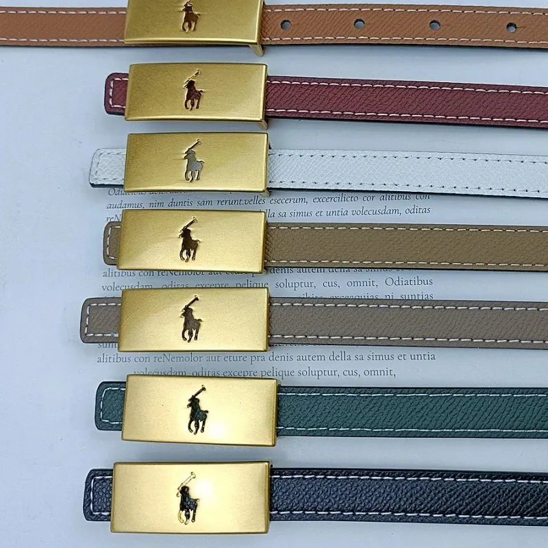 Ralph Lauren Polo Player Plaque Buckle Belt