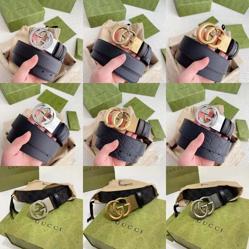 Gucci GG Buckle Leather Belt Collection