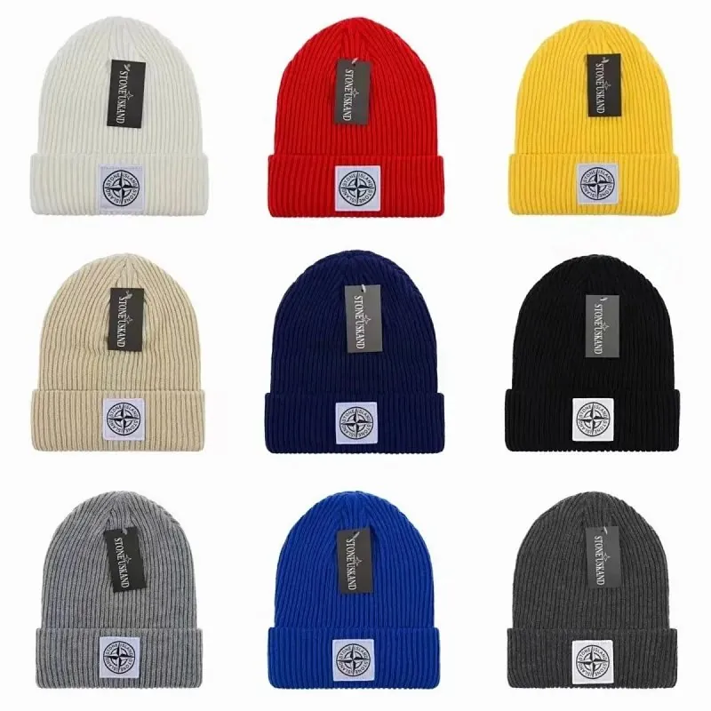 Stone Island Compass Badge Knit Beanie Collection