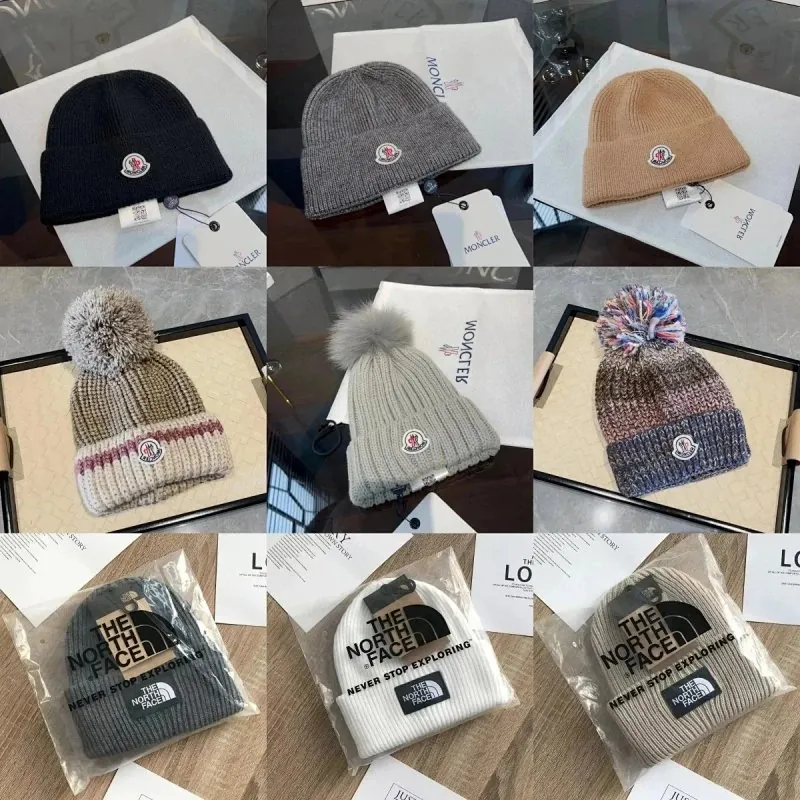 Moncler Logo Patch Knit Beanie Collection