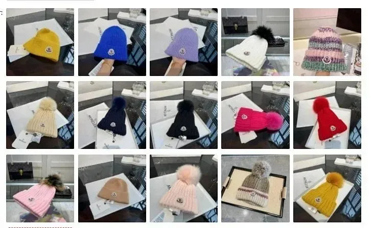 Moncler Logo Patch Knit Beanie Collection