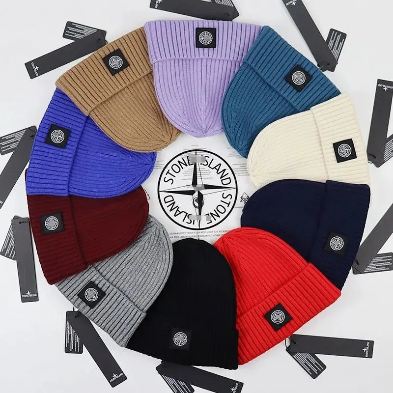 Stone Island Compass Badge Ribbed Beanie