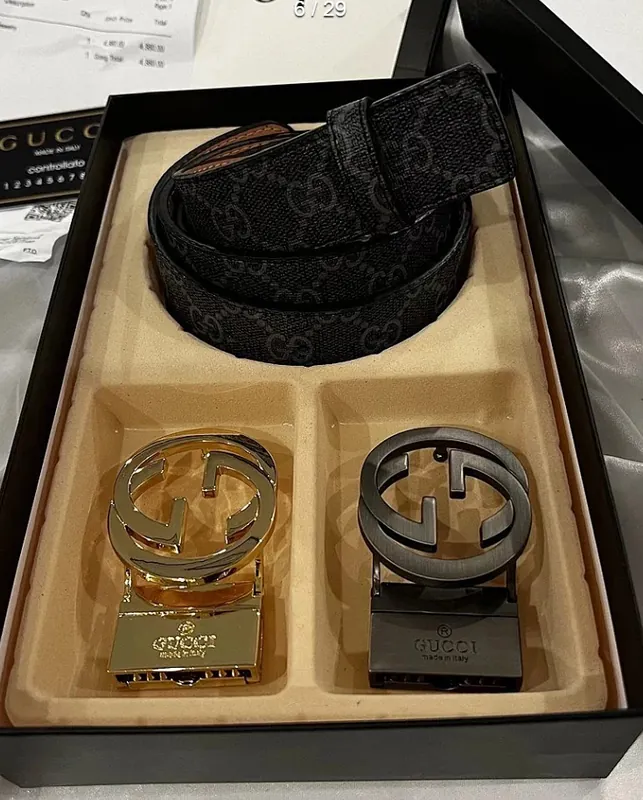 Gucci GG Belt with Interlocking G Buckle Gift Set