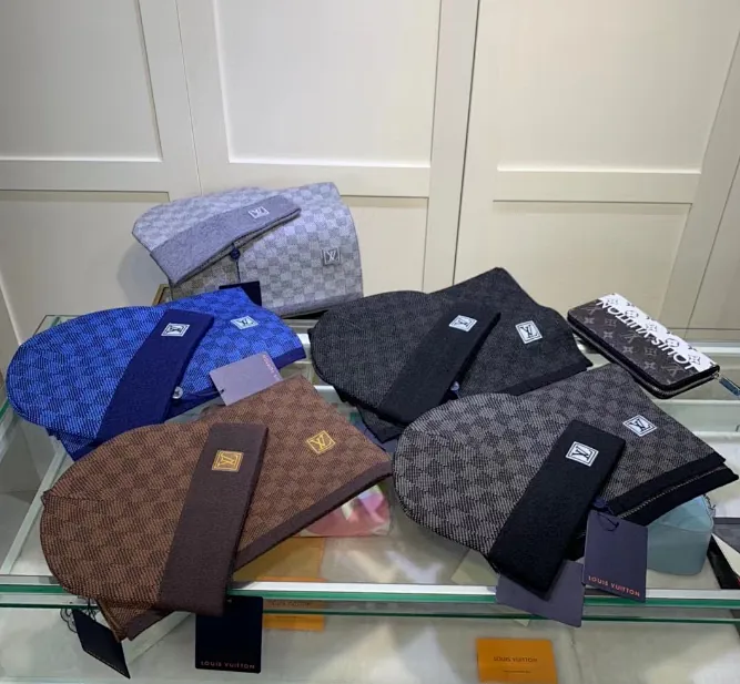 Louis Vuitton Monogram Beanie and Scarf Set