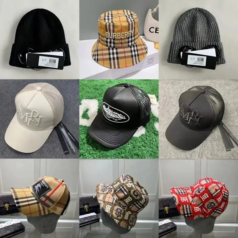 Burberry Vintage Check Bucket Hat and Beanie Collection