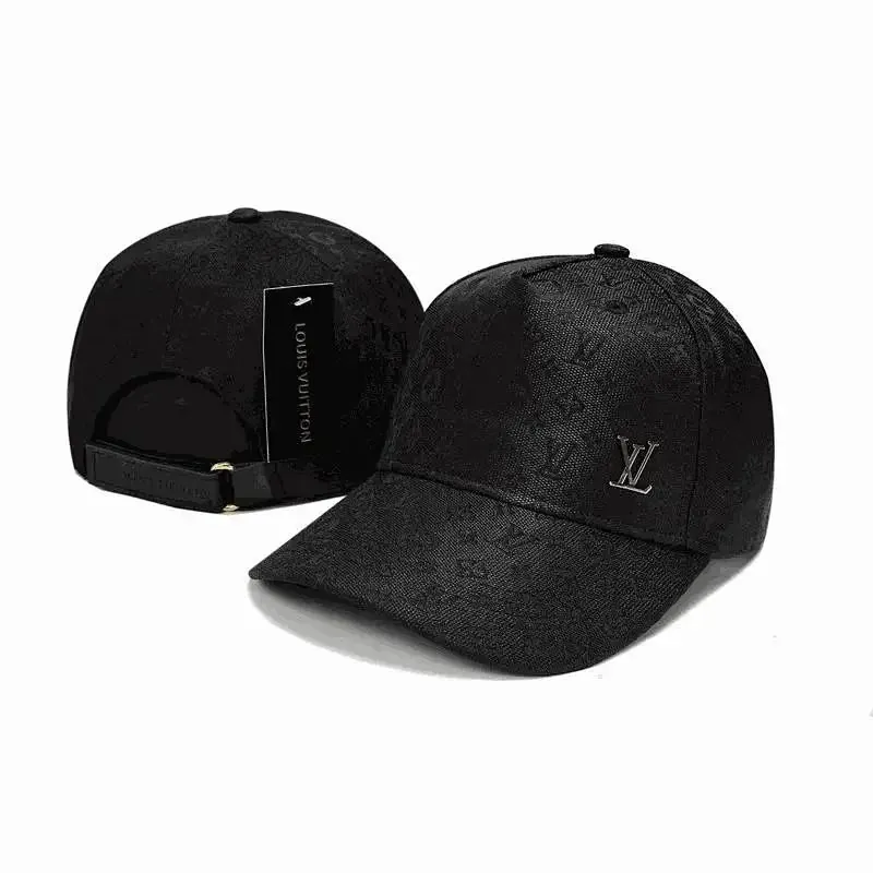Louis Vuitton Monogram Embossed Baseball Cap Black