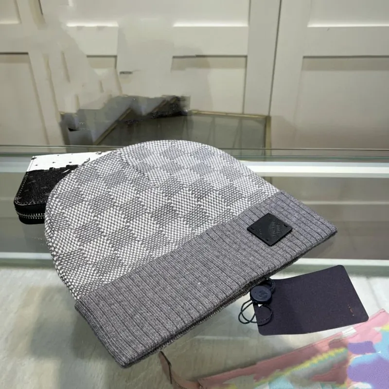 Louis Vuitton Damier Knit Beanie Grey