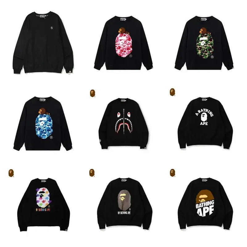Bape Ape Head Crewneck Sweatshirt Collection