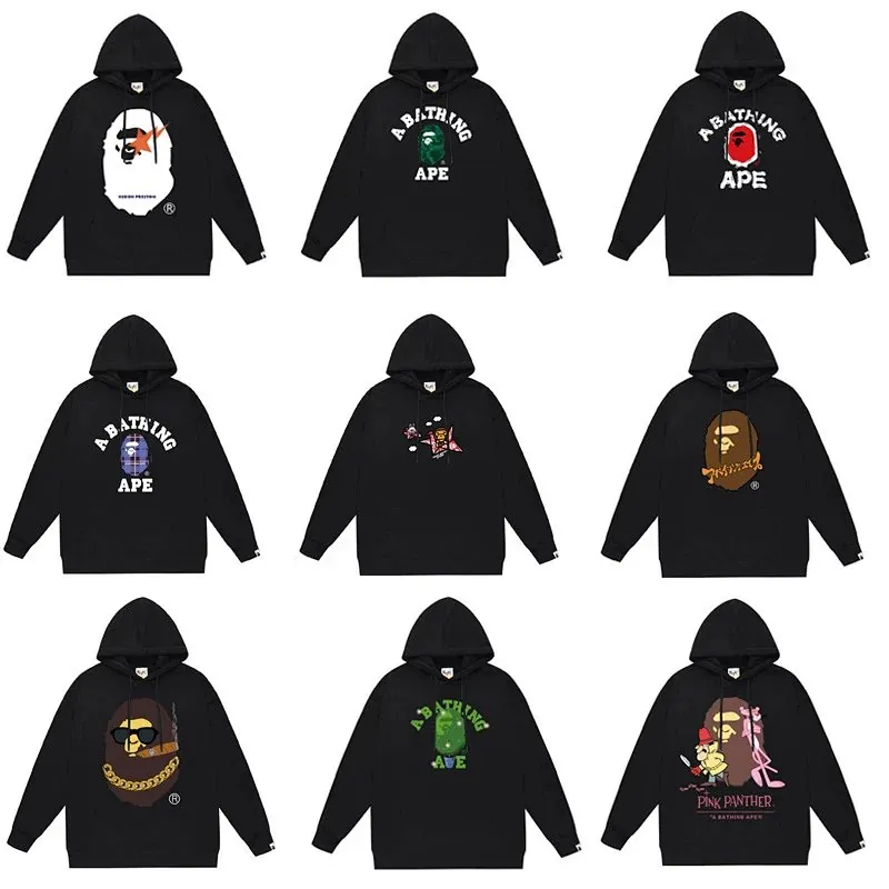 Bape Ape Head Black Hoodie Collection