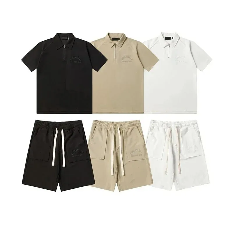 Fear of God Essentials Polo Shirt Shorts Set