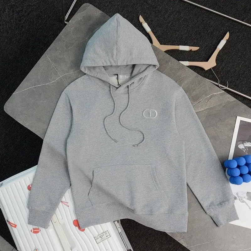 Dior CD Logo Grey Hoodie