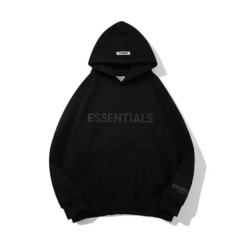 Fear of God Essentials Logo Hoodie Black