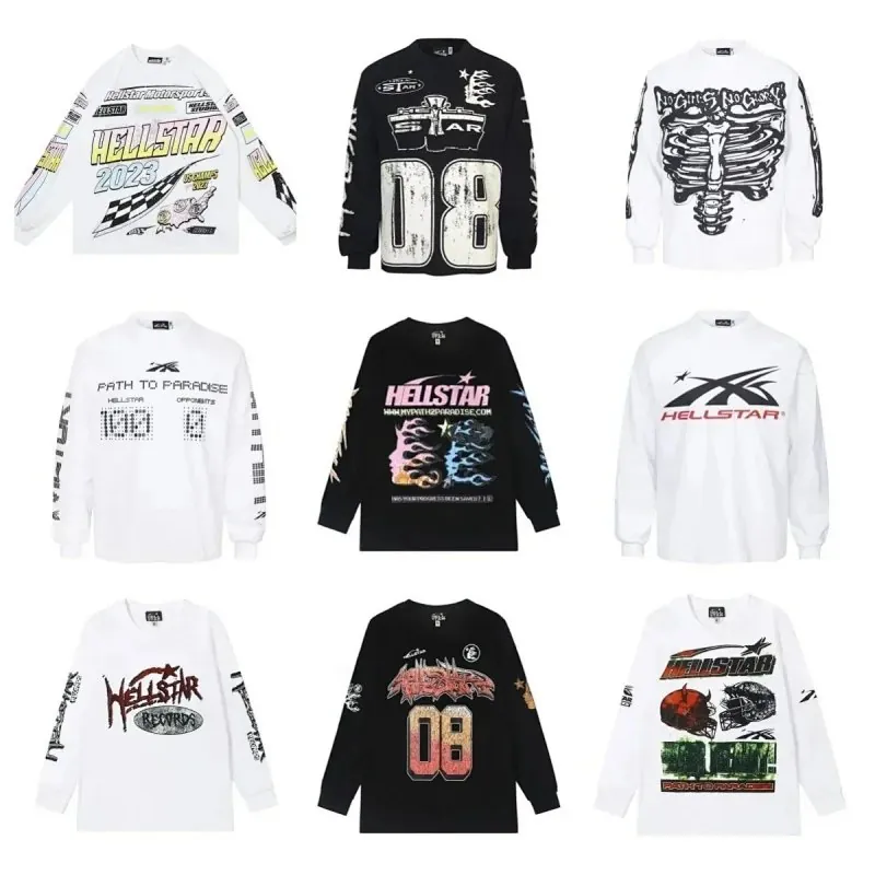 Hellstar Racing Print Long Sleeve T-Shirt Collection