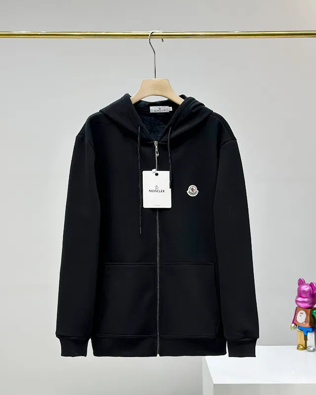 Moncler Black Zip Up Hoodie