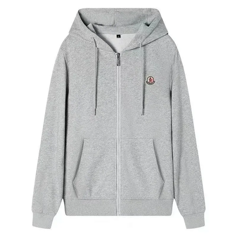 Moncler Grey Zip Up Hoodie