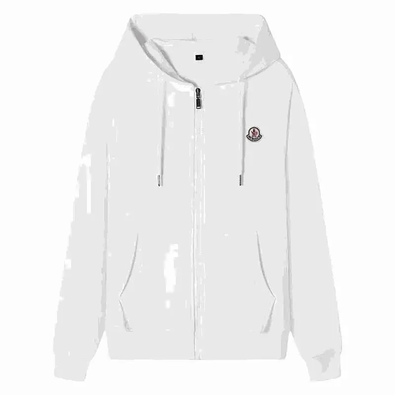 Moncler Off White Zip Up Hoodie