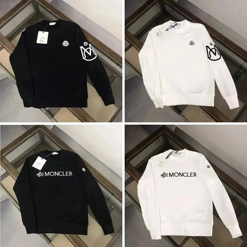Moncler Black And White Sweatshirt Collection