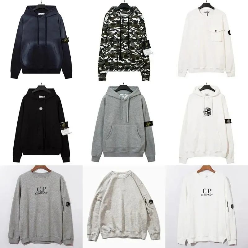 Stone Island Badge Hoodie Sweatshirt Collection