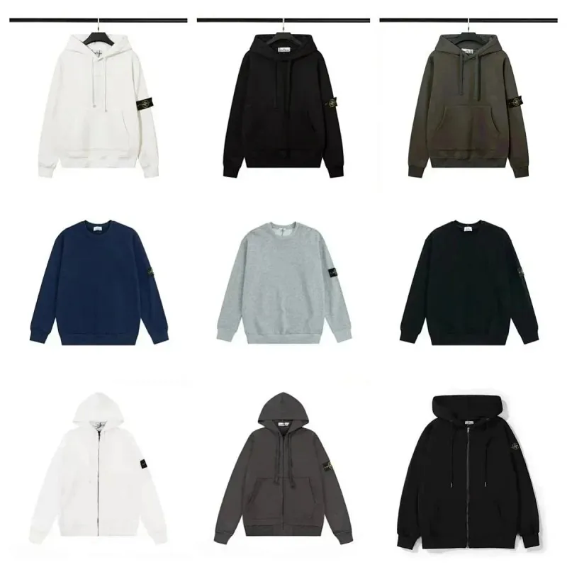 Stone Island Pullover And Zip Hoodie Collection