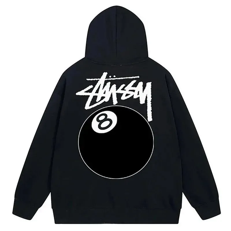 Stussy 8 Ball Back Print Black Hoodie