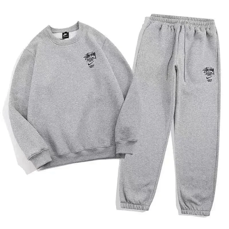 Stussy Grey Sweatshirt Sweatpants Tracksuit
