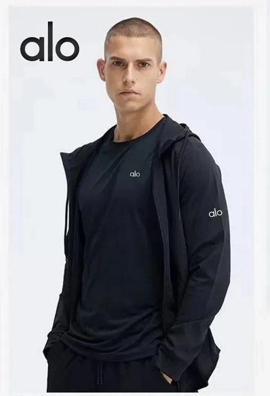Alo Yoga Navy Zip Up Hoodie