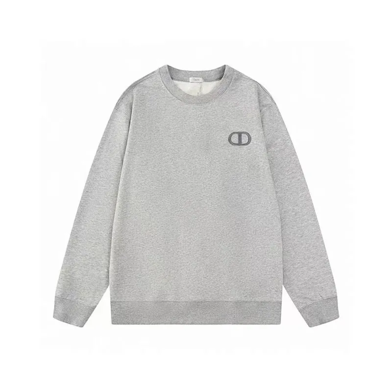 Dior CD Logo Grey Crewneck Sweatshirt