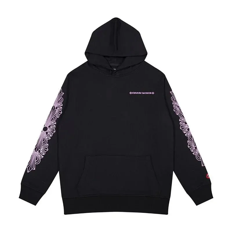 Chrome Hearts Floral Sleeve Black Hoodie