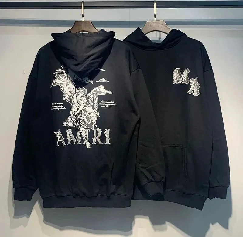 Amiri Graphic Print Black Hoodie Collection