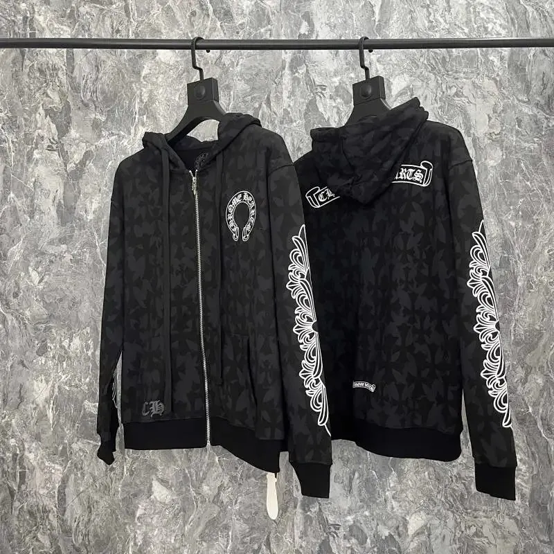 Chrome Hearts Cemetery Cross Zip Up Hoodie
