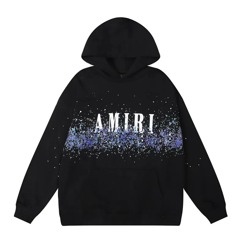 Amiri Sparkle Logo Black Hoodie