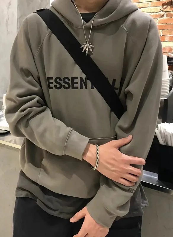 Fear of God Essentials Olive Pullover Hoodie
