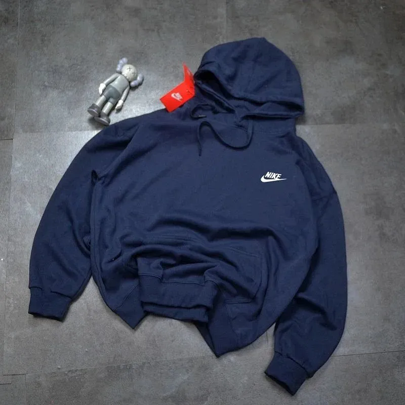 Nike Swoosh Navy Pullover Hoodie