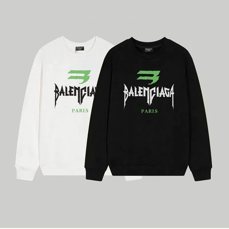 Balenciaga Paris Logo Sweatshirt Black And White