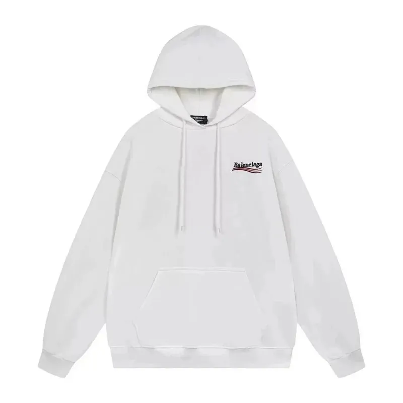 Balenciaga Small Logo White Hoodie