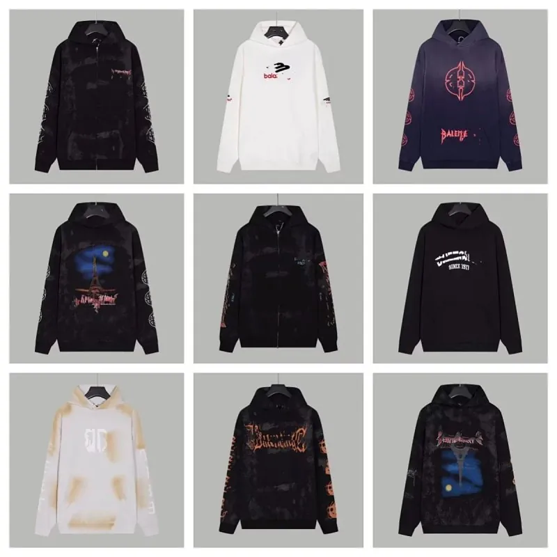 Balenciaga Washed Graphic Hoodie Collection
