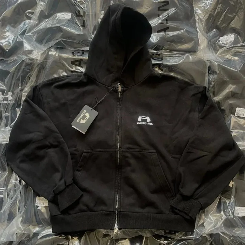 Balenciaga Logo Zip Hoodie