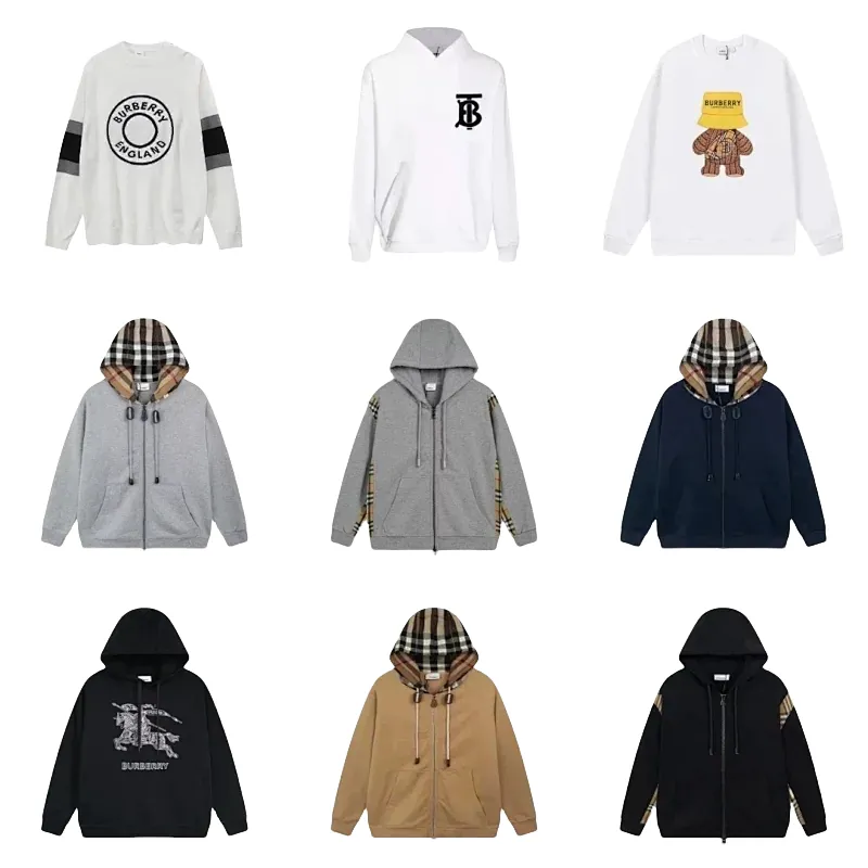 Burberry Check Hood Zip Hoodie Collection