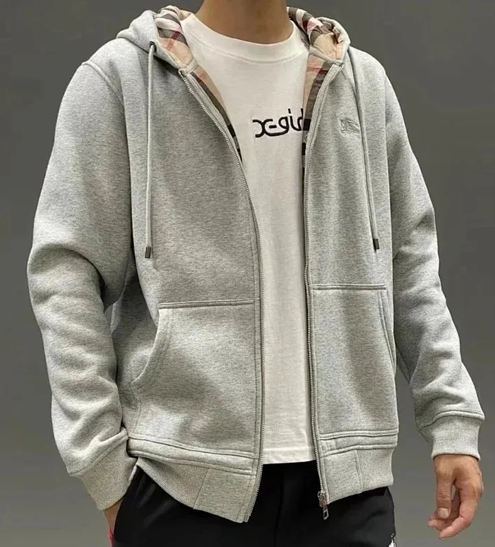 Burberry Check Hood Zip Hoodie