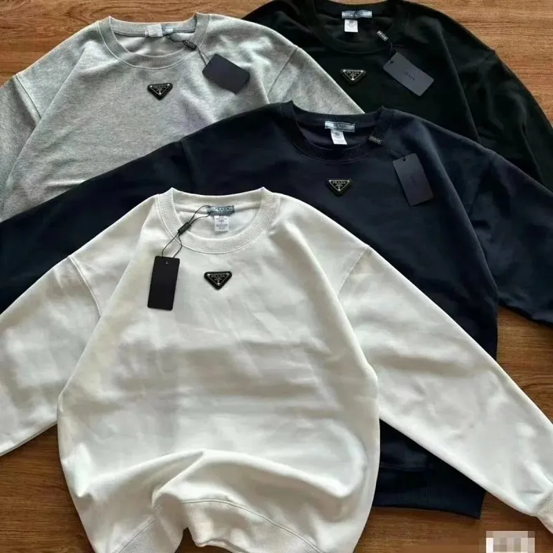 Prada Triangle Logo Crewneck Sweatshirt Collection