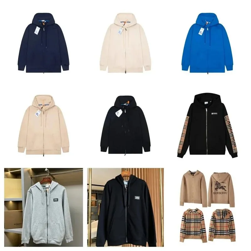 Burberry Check Trim Zip Hoodie Collection