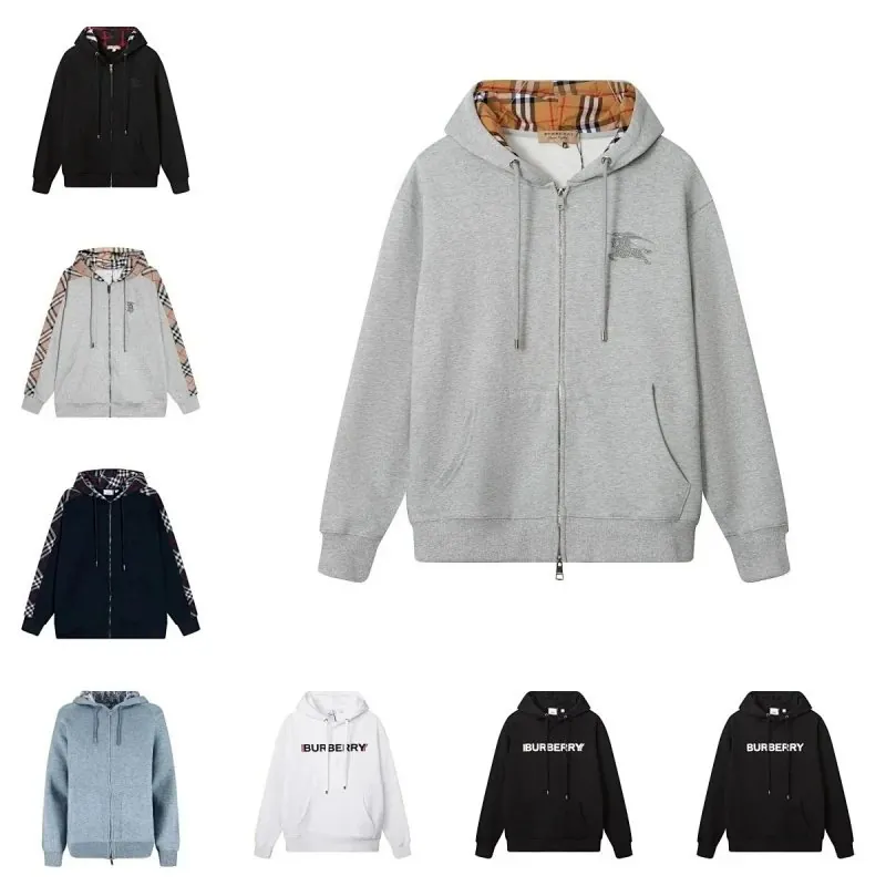 Burberry Check Trim Zip Hoodie Collection