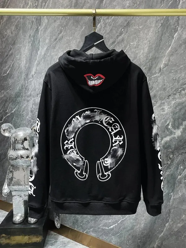 Chrome Hearts Horseshoe Lips Print Hoodie