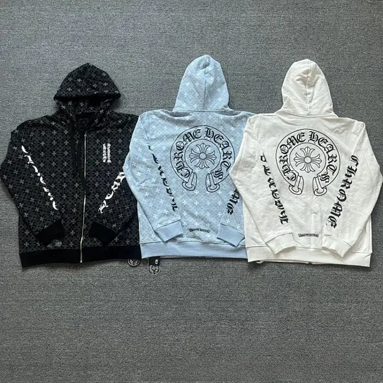 Chrome Hearts Logo Zip Hoodie Collection