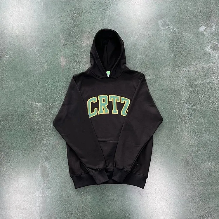 Corteiz CRTZ Varsity Black Hoodie